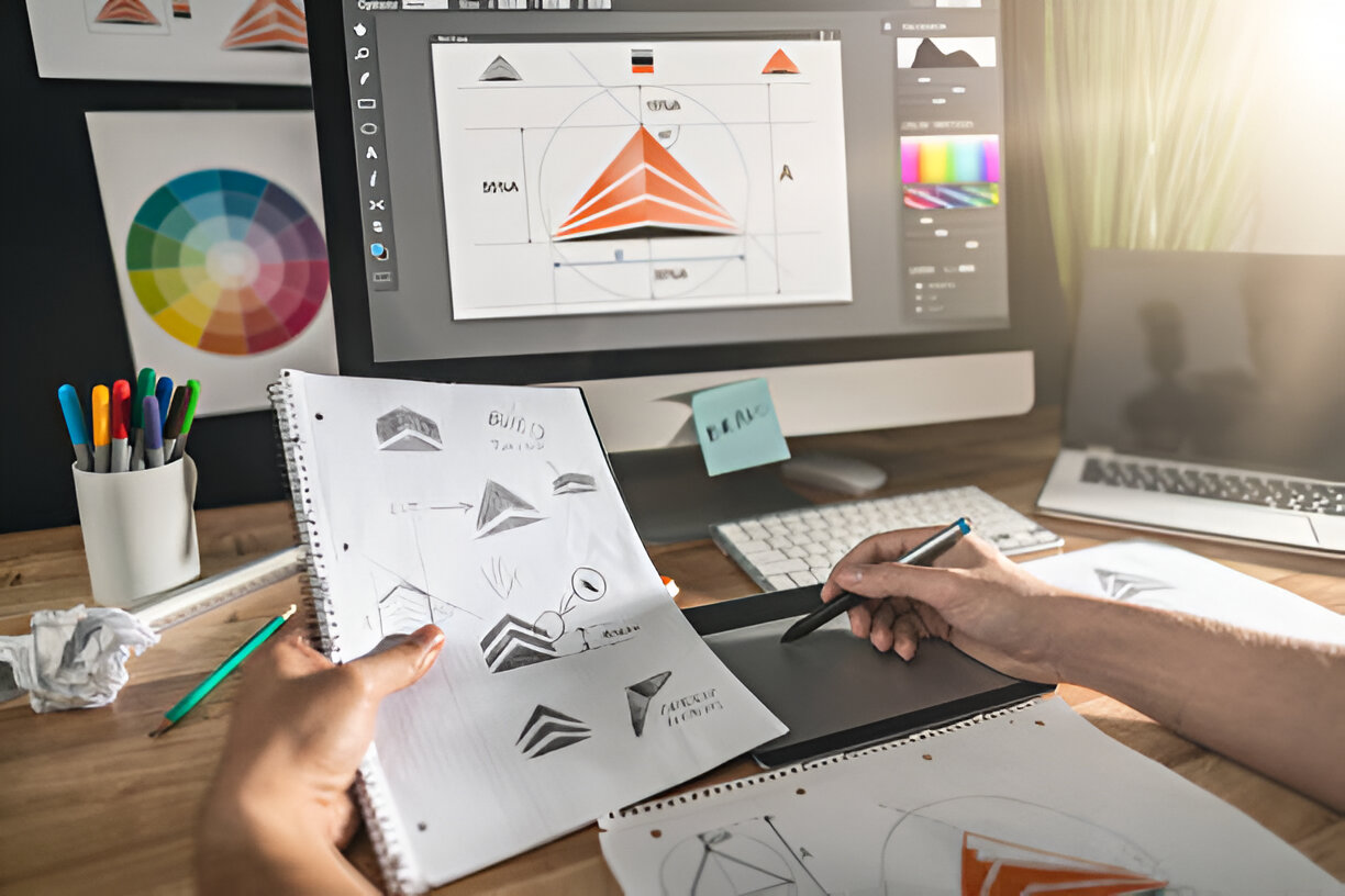 Creative graphic designing concept